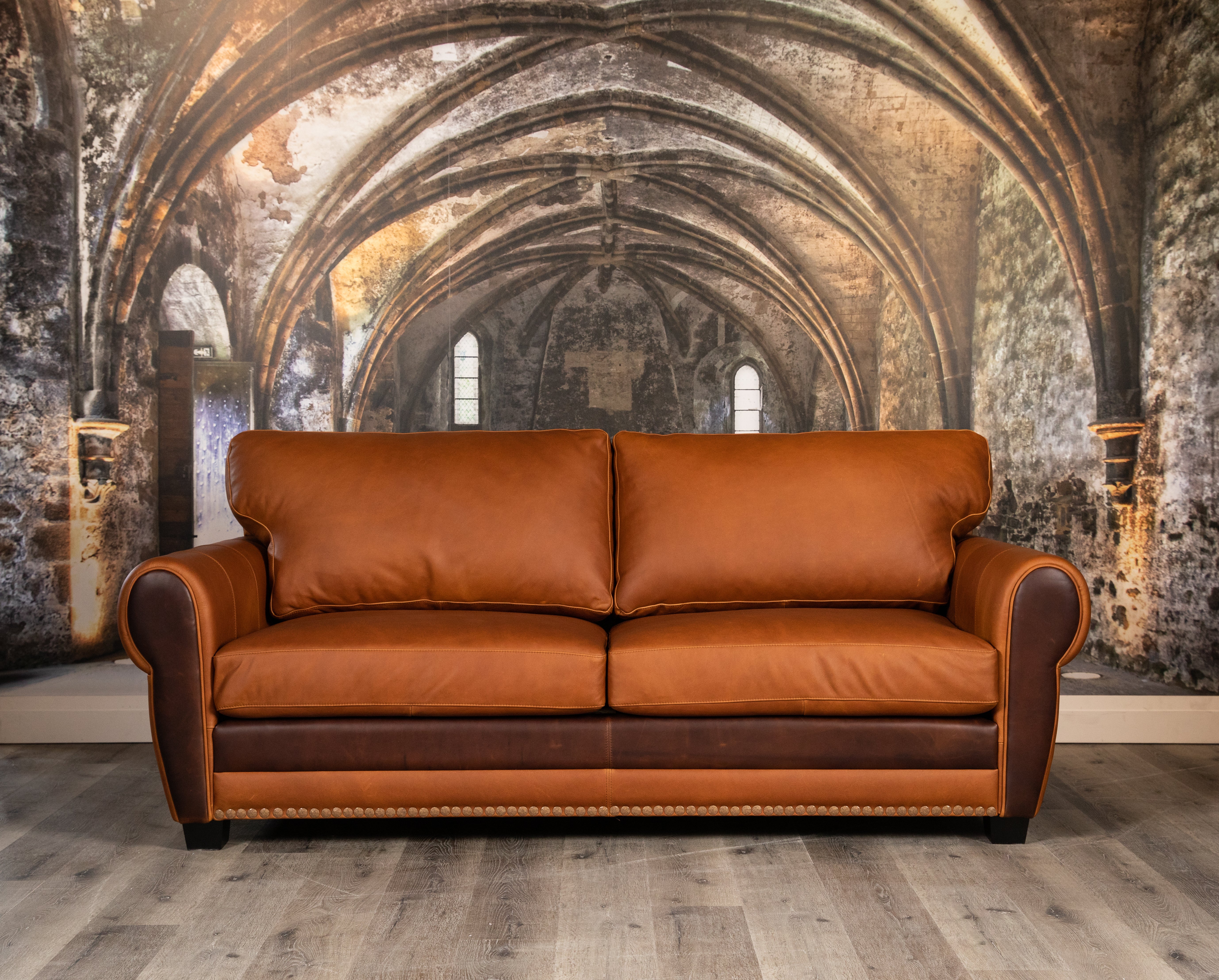 West manor leather sofa