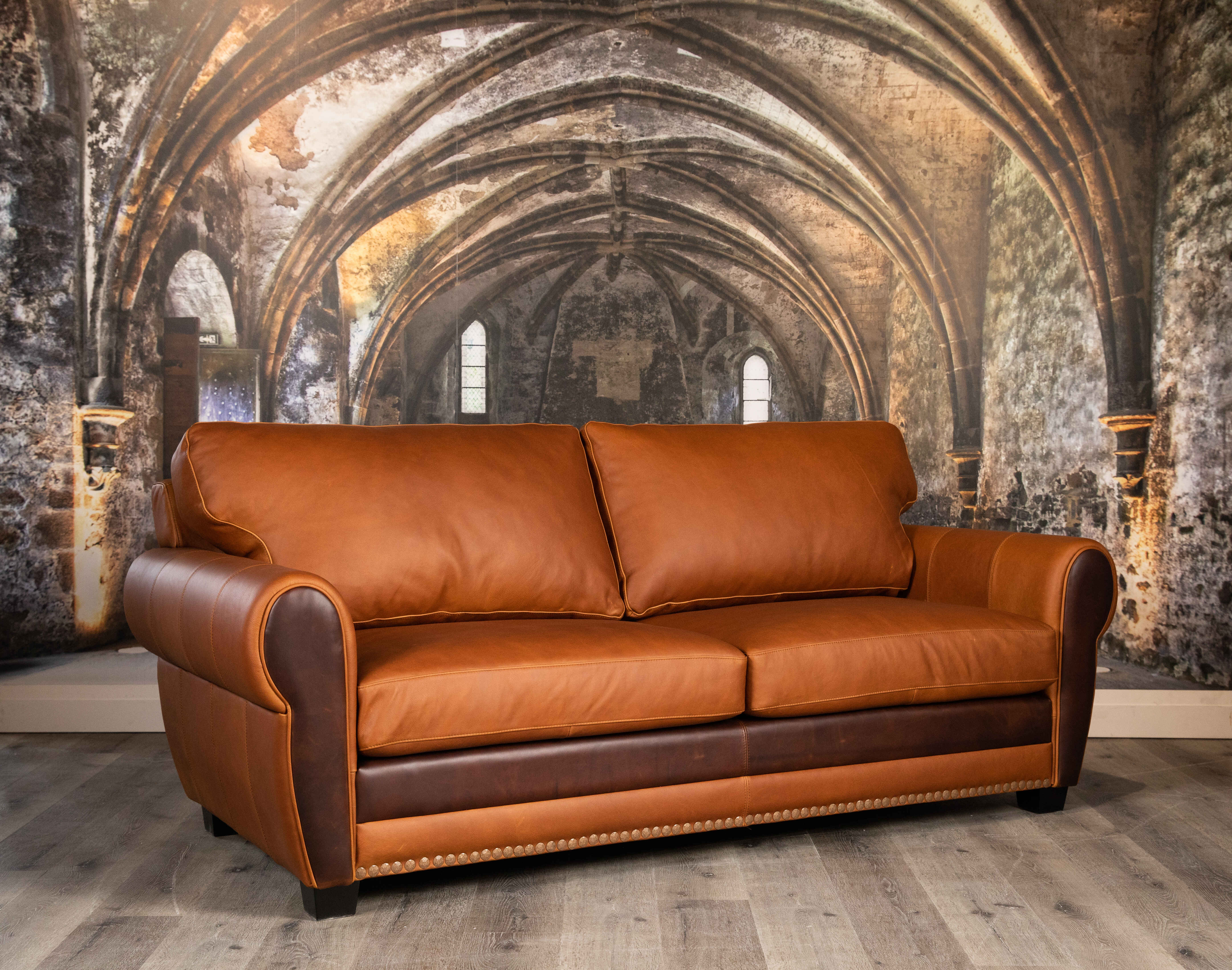 West manor leather sofa