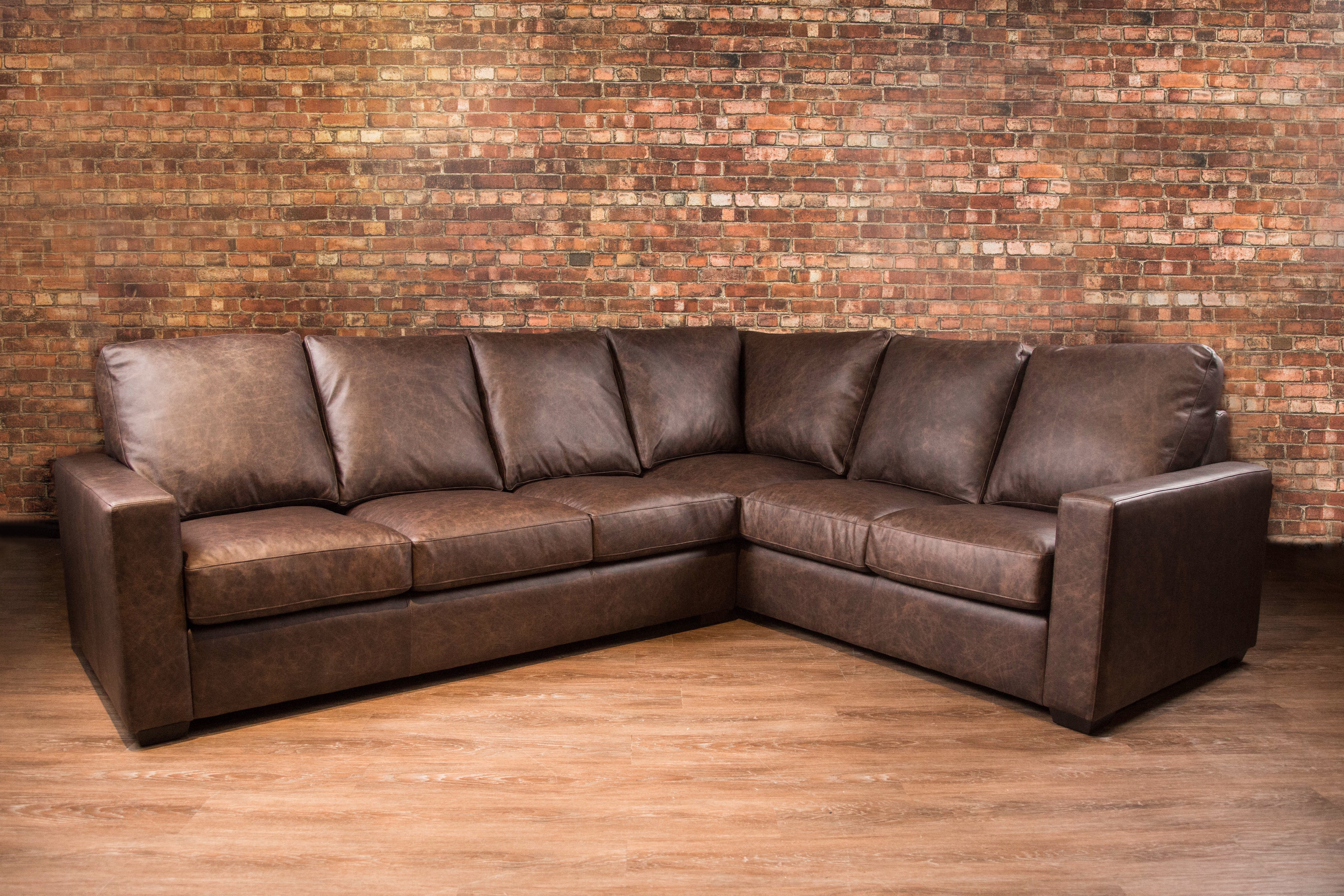 COLLINGWOOD HIGHBACK LEATHER SECTIONAL LHF