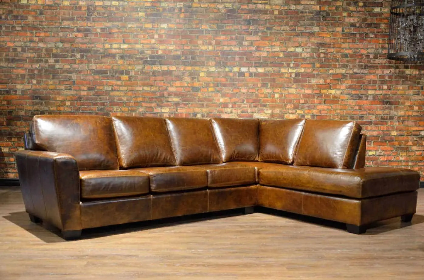 BOLTON LEATHER SECTIONAL LHF