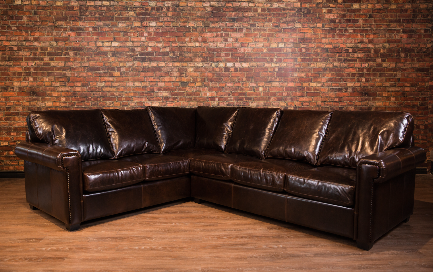 HOUSTON LEATHER SECTIONAL